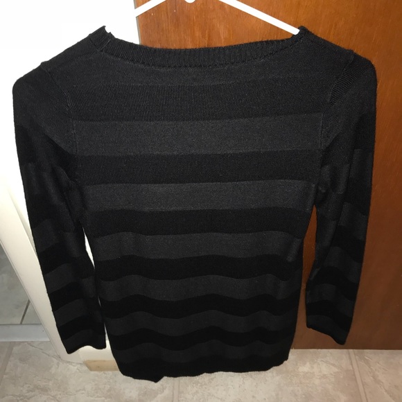 Black The Limited stripped sweater. - Picture 2 of 2